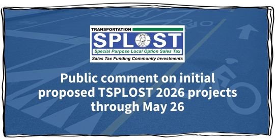 TSPLOST logo overlaid on streetscape