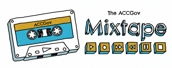 ACCGov Mixtape header with hand drawn cassette tape and button elements