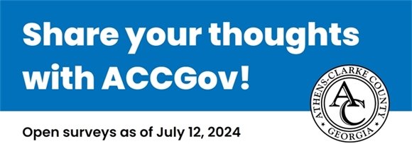 Blue and White ACCGov Surveys Email Header Image