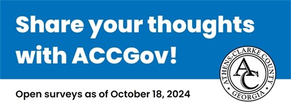 Blue and White ACCGov Surveys Email Header Image