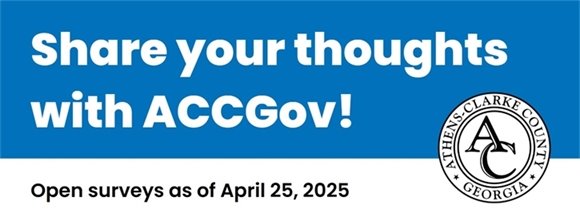 Blue and White ACCGov Surveys Email Header Image
