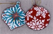 Enameled ornaments made by Leslie Litt