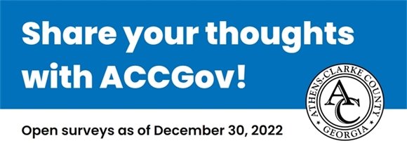 Blue and White ACCGov Surveys Email Header Image