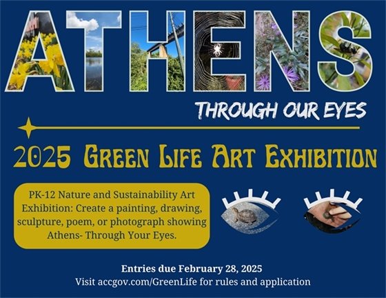 Green Life Art Exhibition Flyer