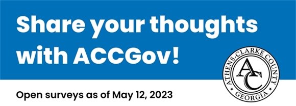 Blue and White ACCGov Surveys Email Header Image