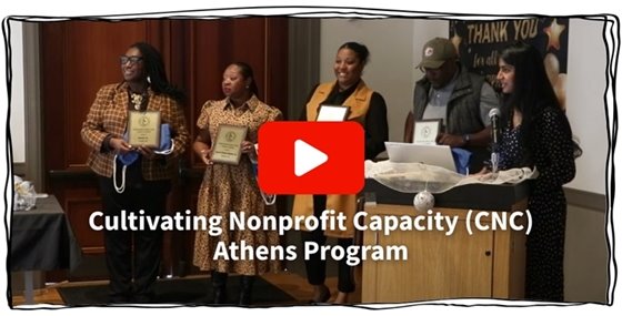 Participants from the Cultivating Nonprofit Capacity in Athens program graduating