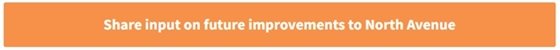An orange button linking to the North Avenue Improvements Project webpage
