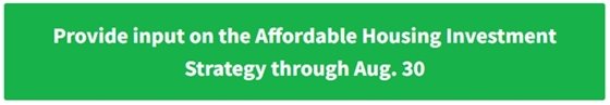 A green button linking to the Affordable Housing Investment Strategy Feedback form