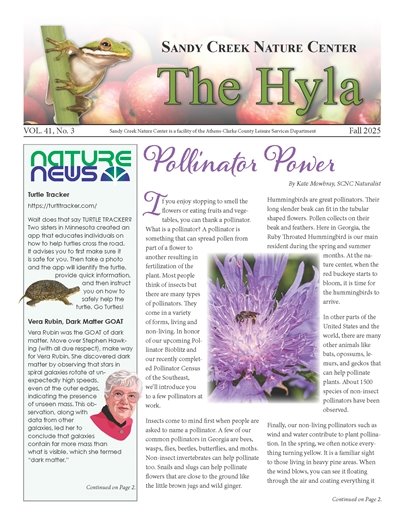 Fall Hyla Newsletter from Sandy Creek Newsletter