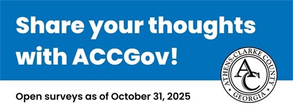 Blue and White ACCGov Surveys Email Header Image