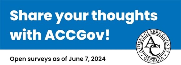 Blue and White ACCGov Surveys Email Header Image