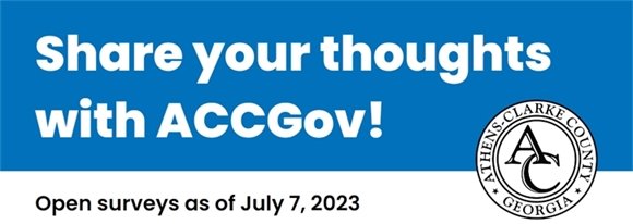 Blue and White ACCGov Surveys Email Header Image