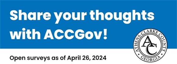 Blue and White ACCGov Surveys Email Header Image