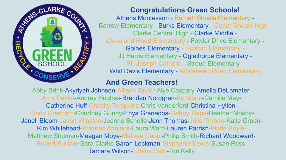 2023_24 Green Schools and Teachers