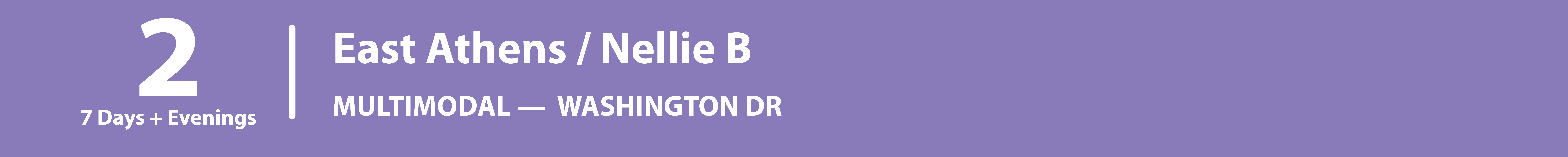 Banner for Route 2 schedule and map page