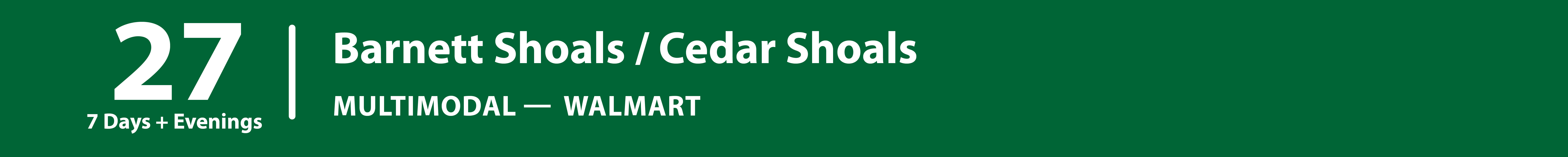 Route 27, Barnett Shoals / Cedar Shoals