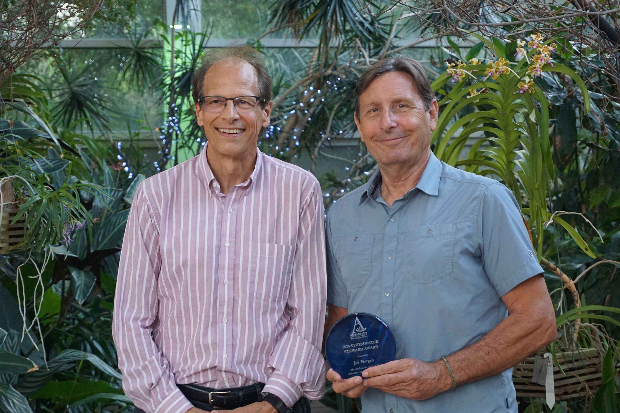 A photo of our 2024 Stormwater Steward Award winner with Todd Stevenson