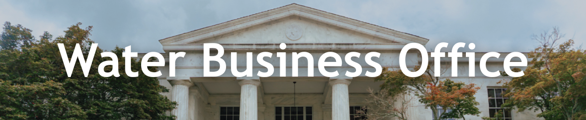 Water Busniess Office. Top of water business office building in background.