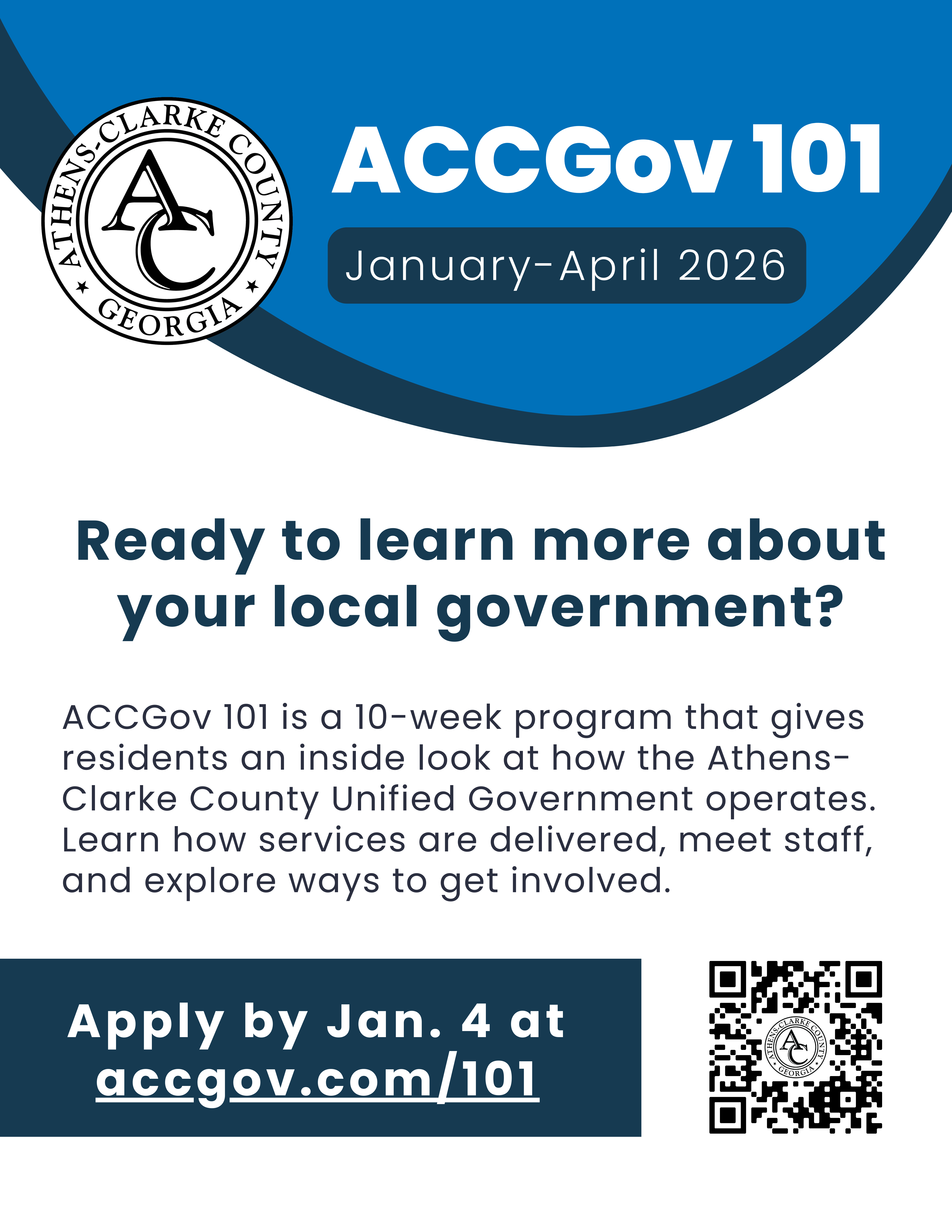 ACCGov 101 Spring 2026 Cohort Flyer