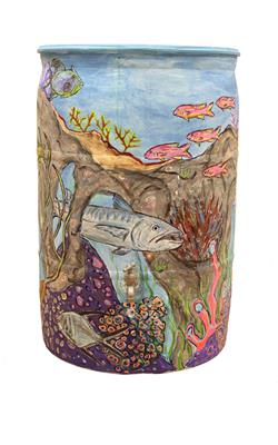 Jul and Justin Sexton - Untitled Barrel (Seascape)