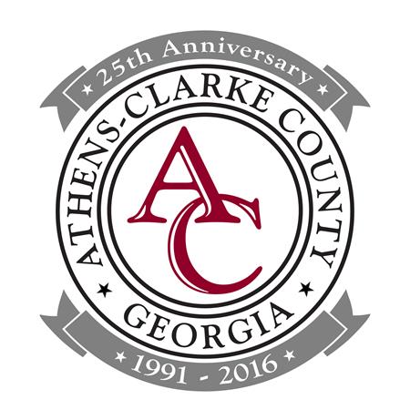 Athens-Clarke County 25th Anniversary of Unification Logo