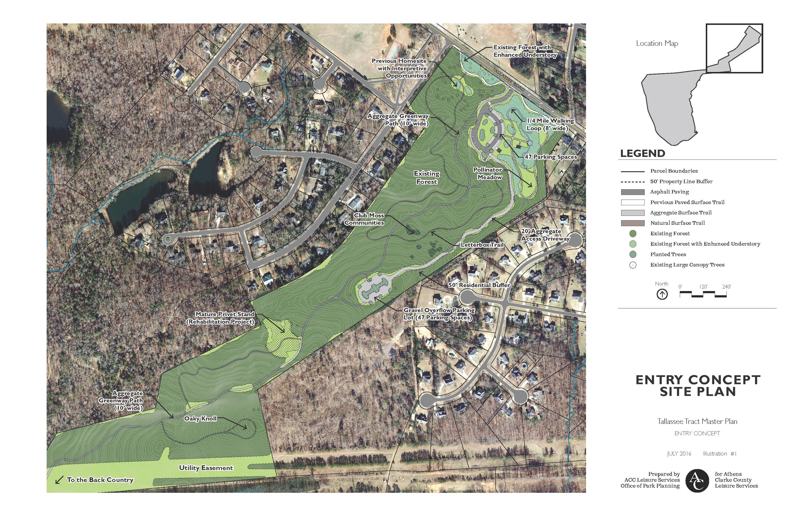 Tallassee Forest Master Plan Entry Concept Site Plan