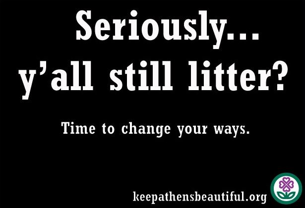 Seriously, y'all still litter. Yard Sign.