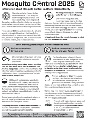 Mosquito Control Tips Flyer