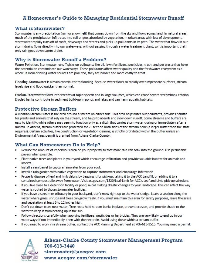 guide to residential stormwater management screenshot