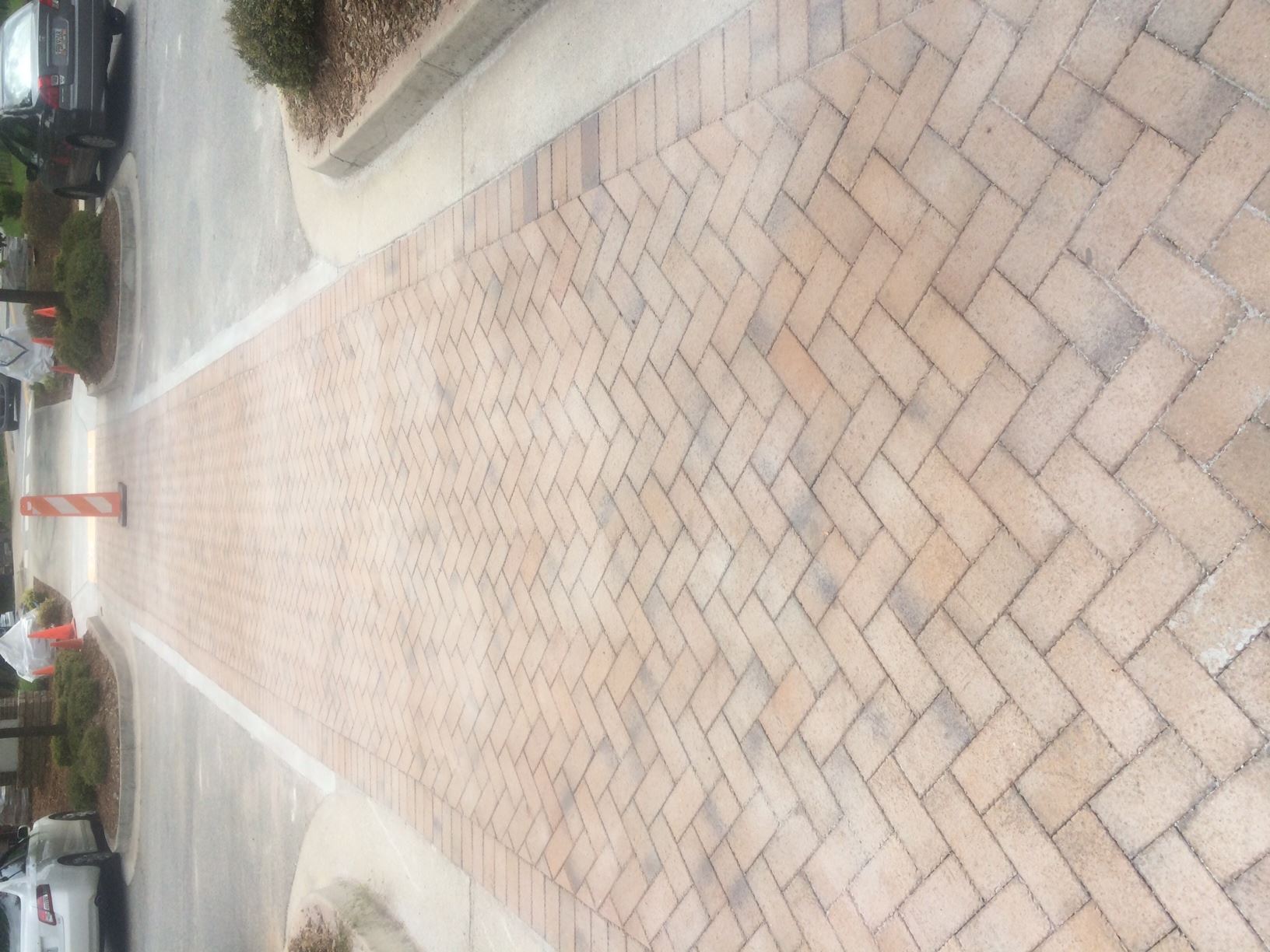 BRICK PAVERS AT CROSSWALK