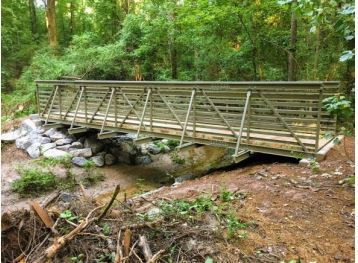 Fiberglass Bridge in Woods