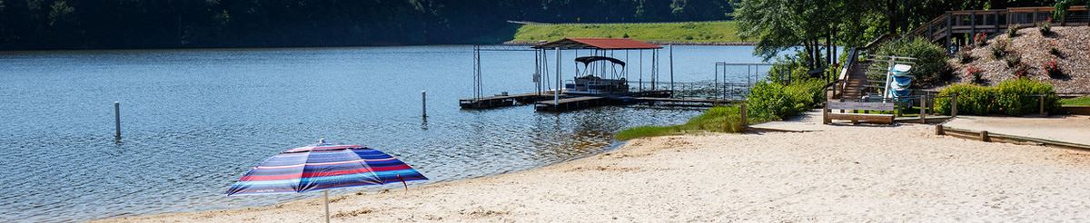 The beach at Lake Chapman at Sandy Creek Park
