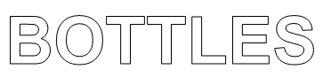 Bottles White Letters