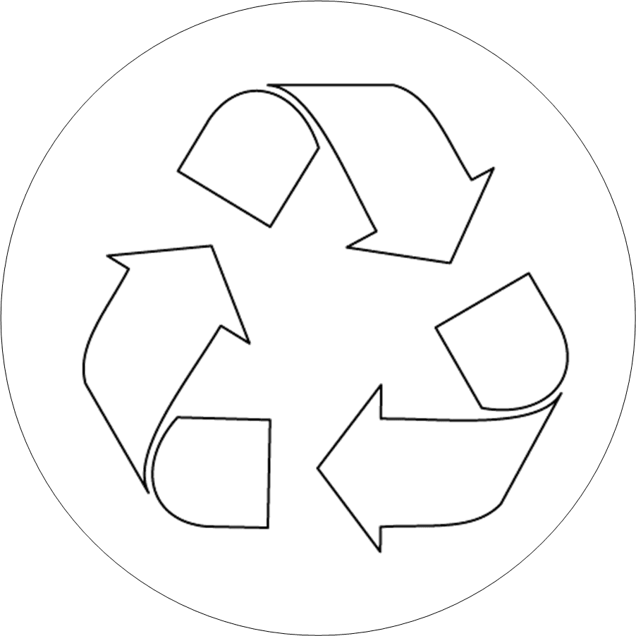 Recycle white on clear