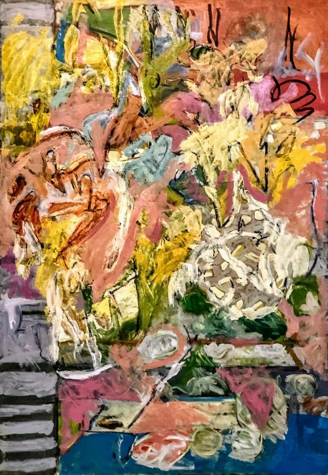 Billie Bourgeois, Dancing on the Bayou, 2020, Acrylic, oil on canvas, 60" x 42"