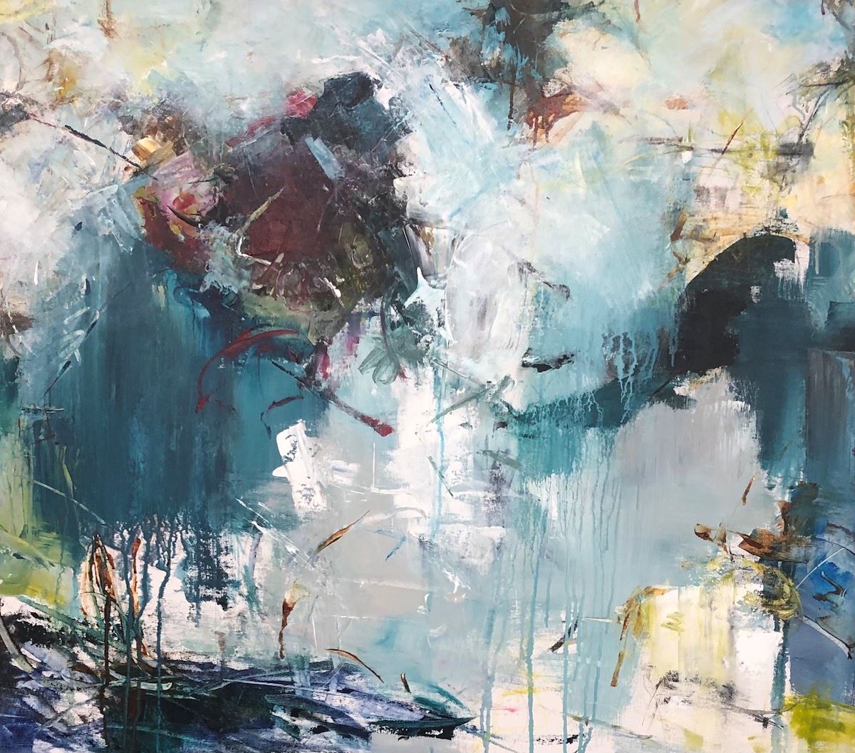 Betty Efferson, Rainey Day, 2020, Acrylic, 40" x 40"