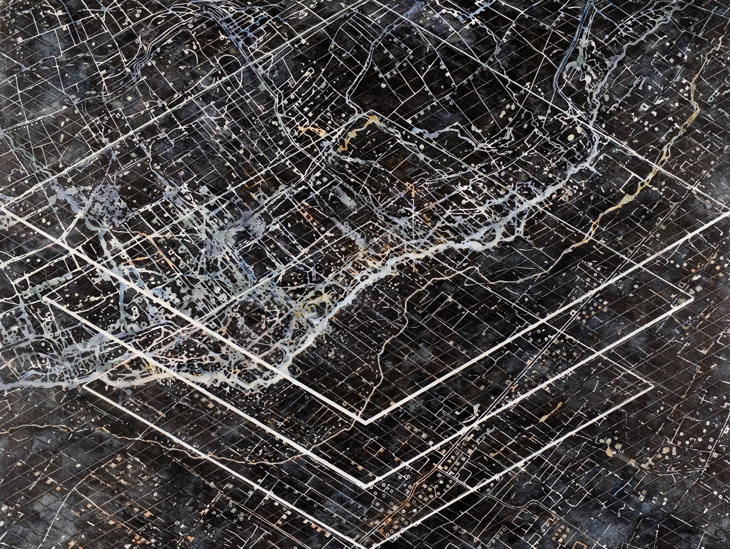 Goldsleger - Turbulence 2016 mixed media on linen 36 x 48 inchesgd FINAL