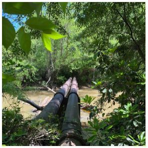 aerial pipes sanford stadium interceptor