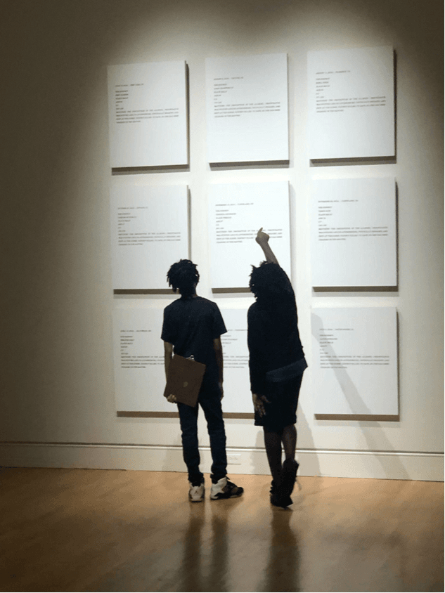 Photo of two Camp Timothy participants at the Georgia Museum of Art