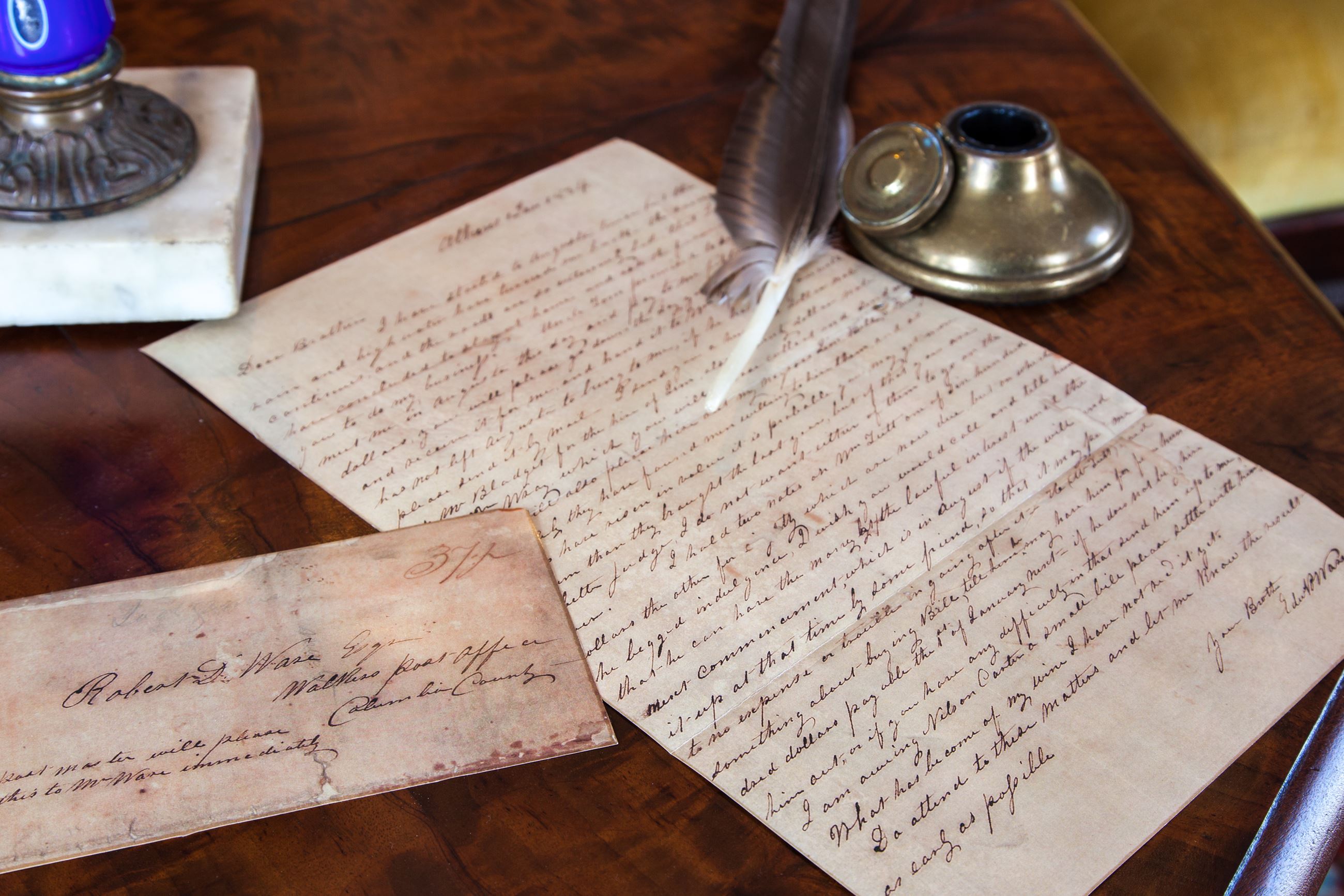 Ware Lyndon Historic House-Letter written by Edward Ware to his brother