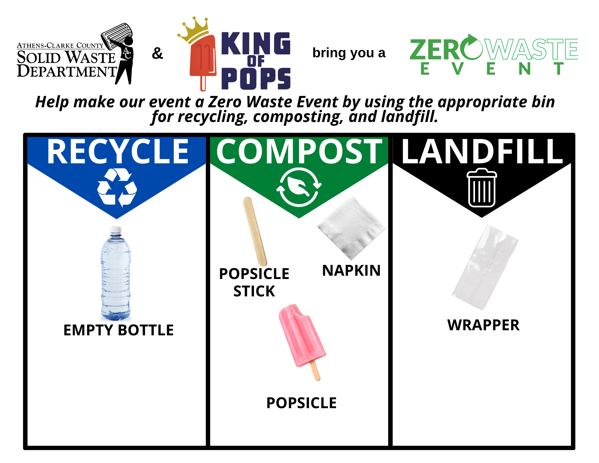 King of Pops Waste Sort