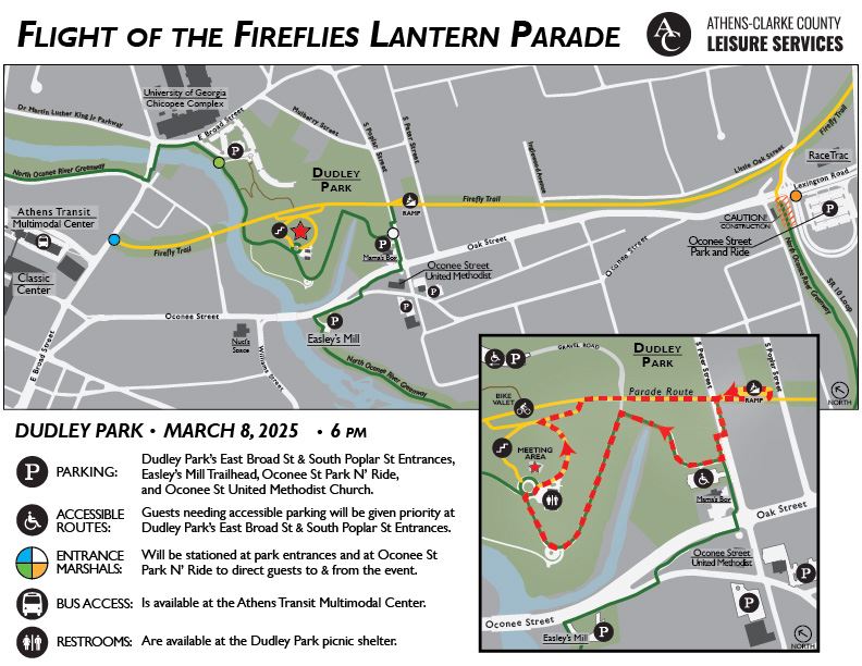 A map of Dudley Park with the route of the Lantern Parade marked.