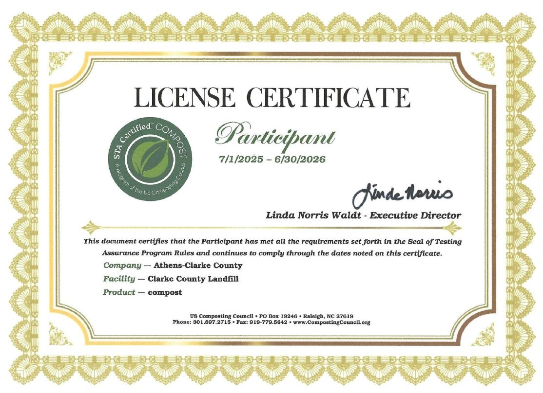 USCC STA Participation Certificate 2025-2026