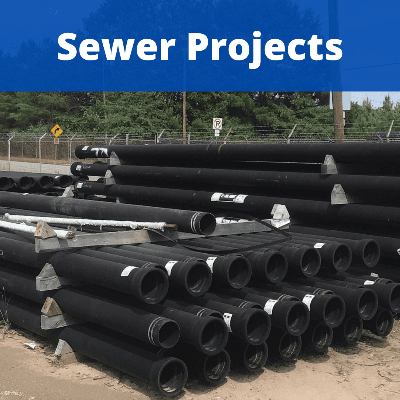 Image of black sewer pipes Opens in new window