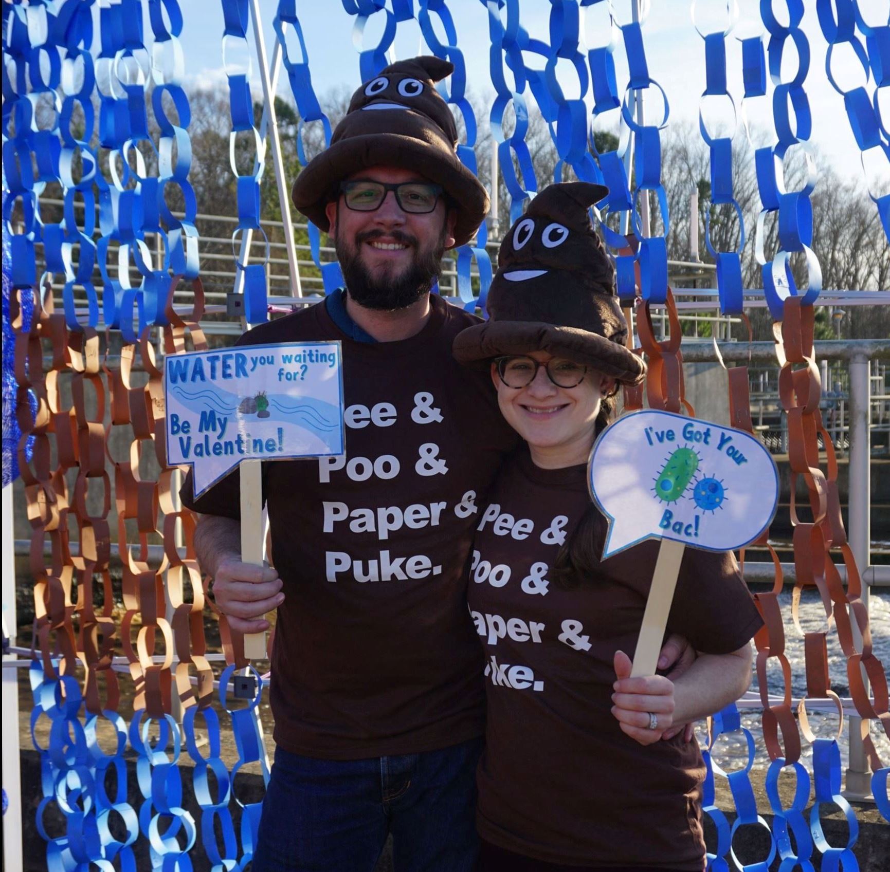Couple at water tour