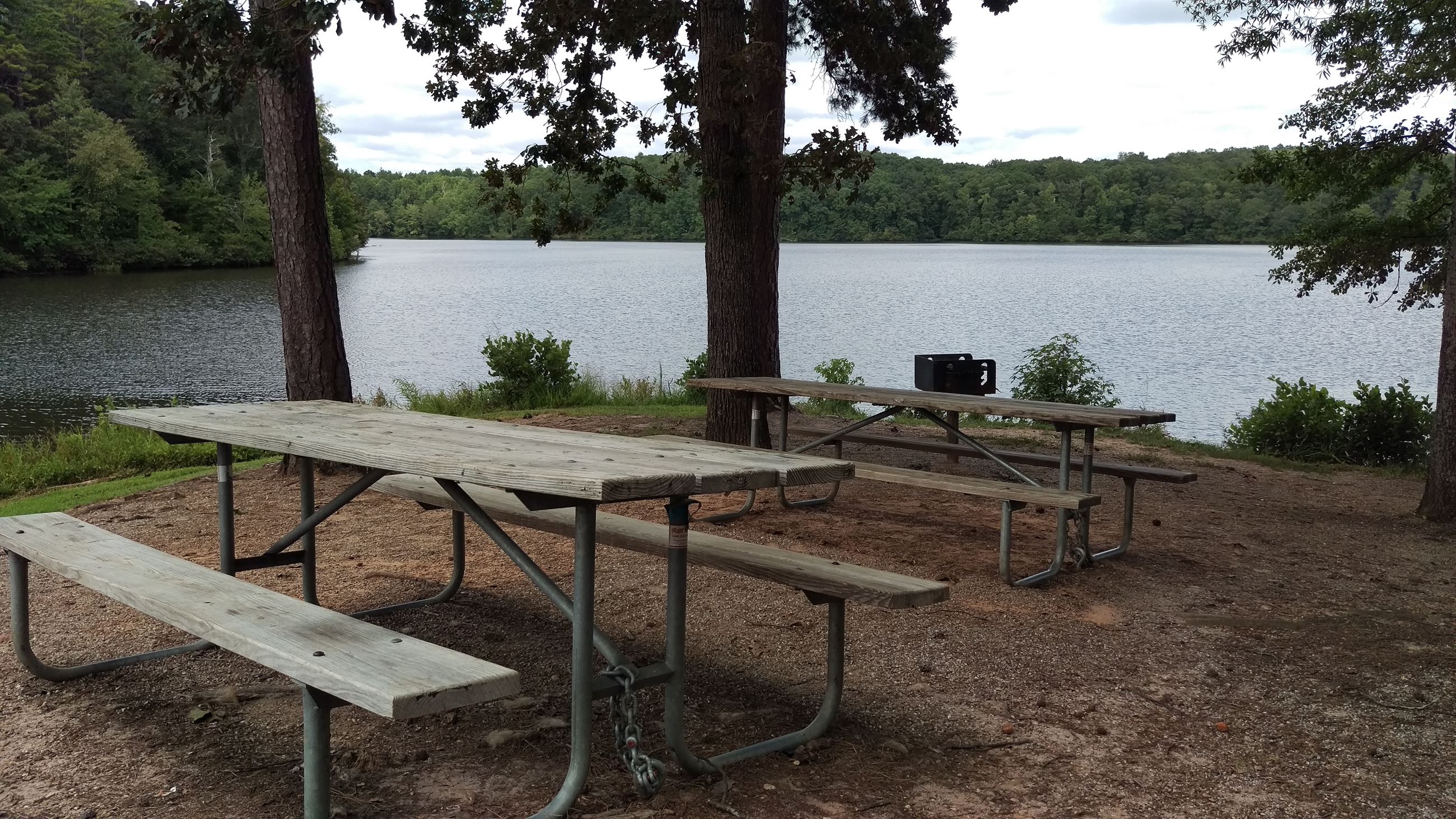 Photo of the Boat Ramp Picnic Area at Sandy Creek Park.