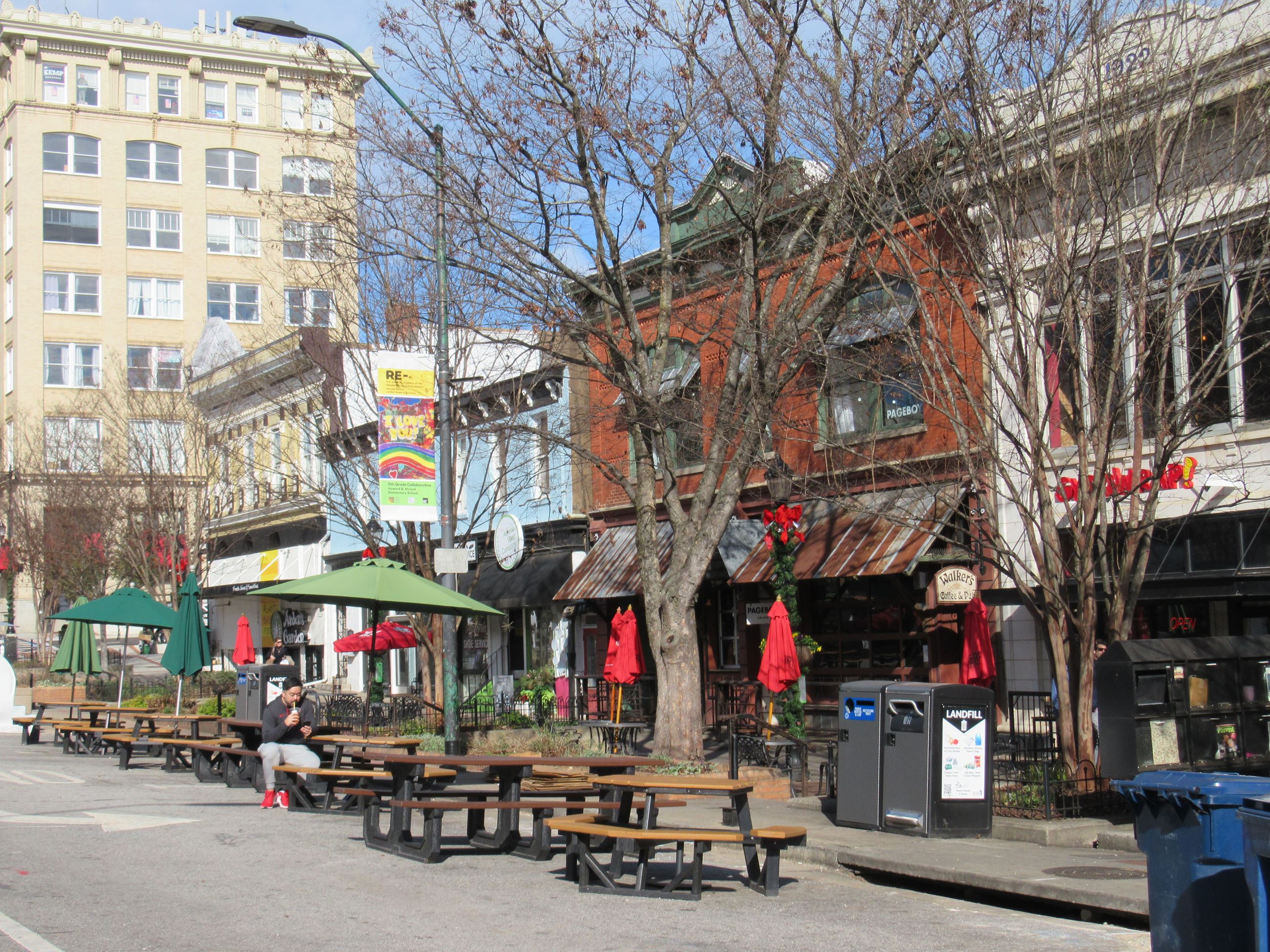 Downtown Plaza on College Ave.